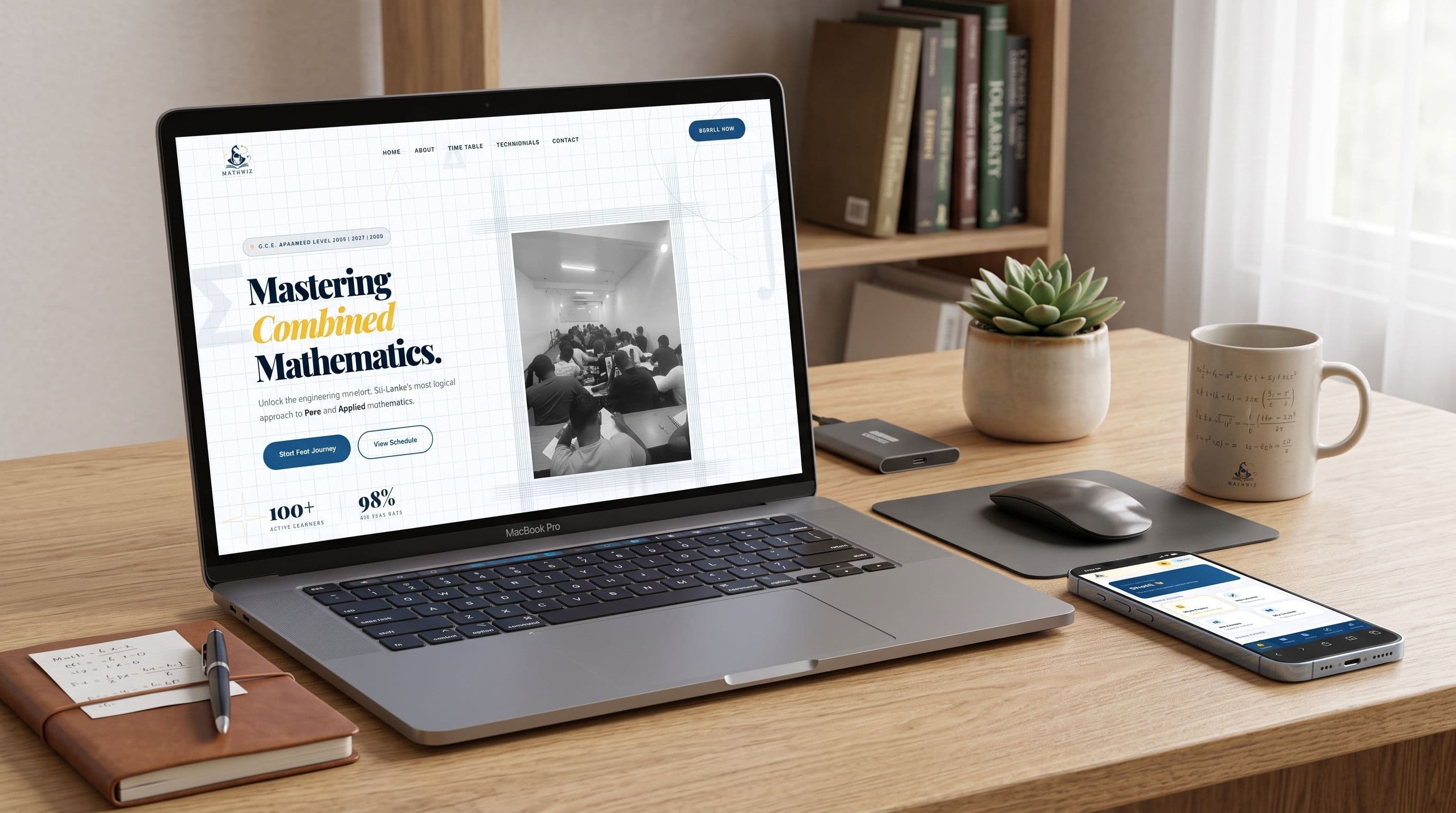 The MathWiz website and learning platform