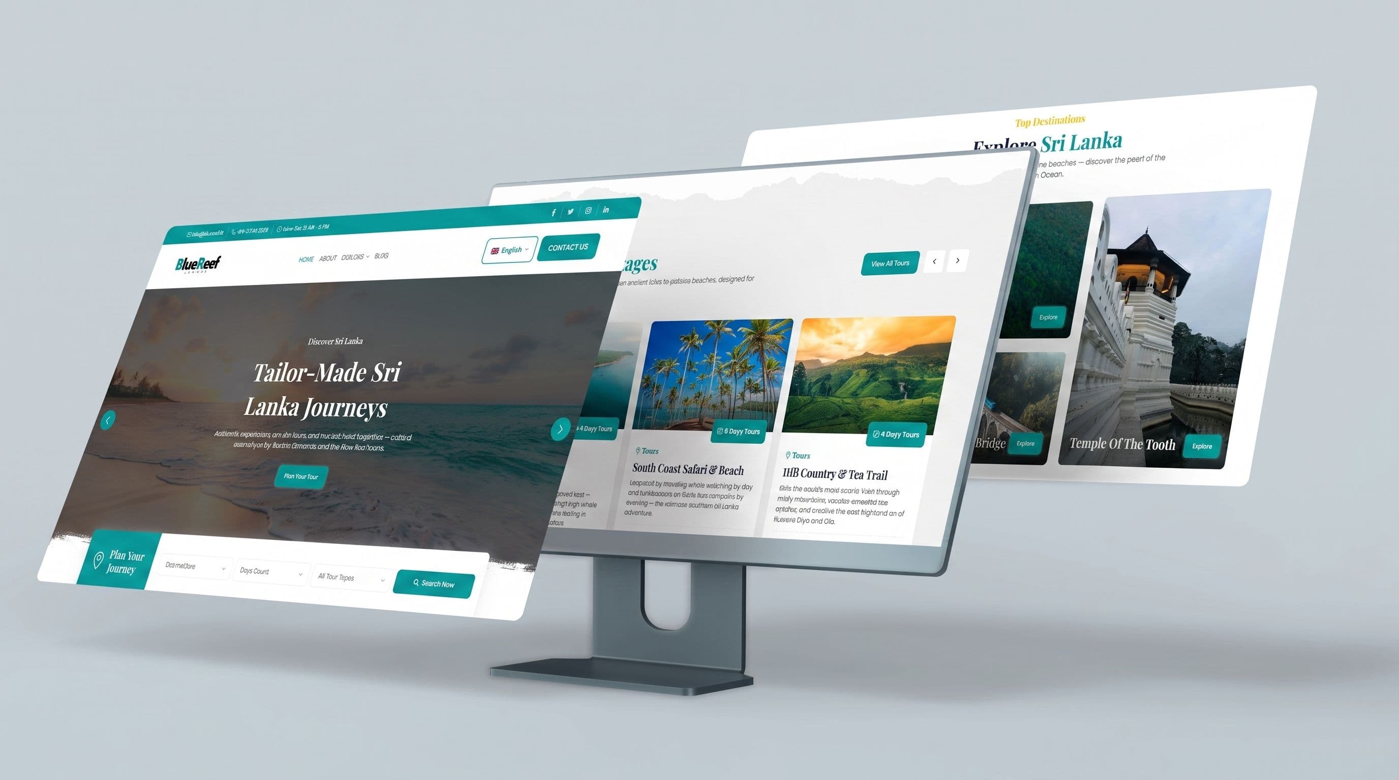 The Blue Reef Travels website