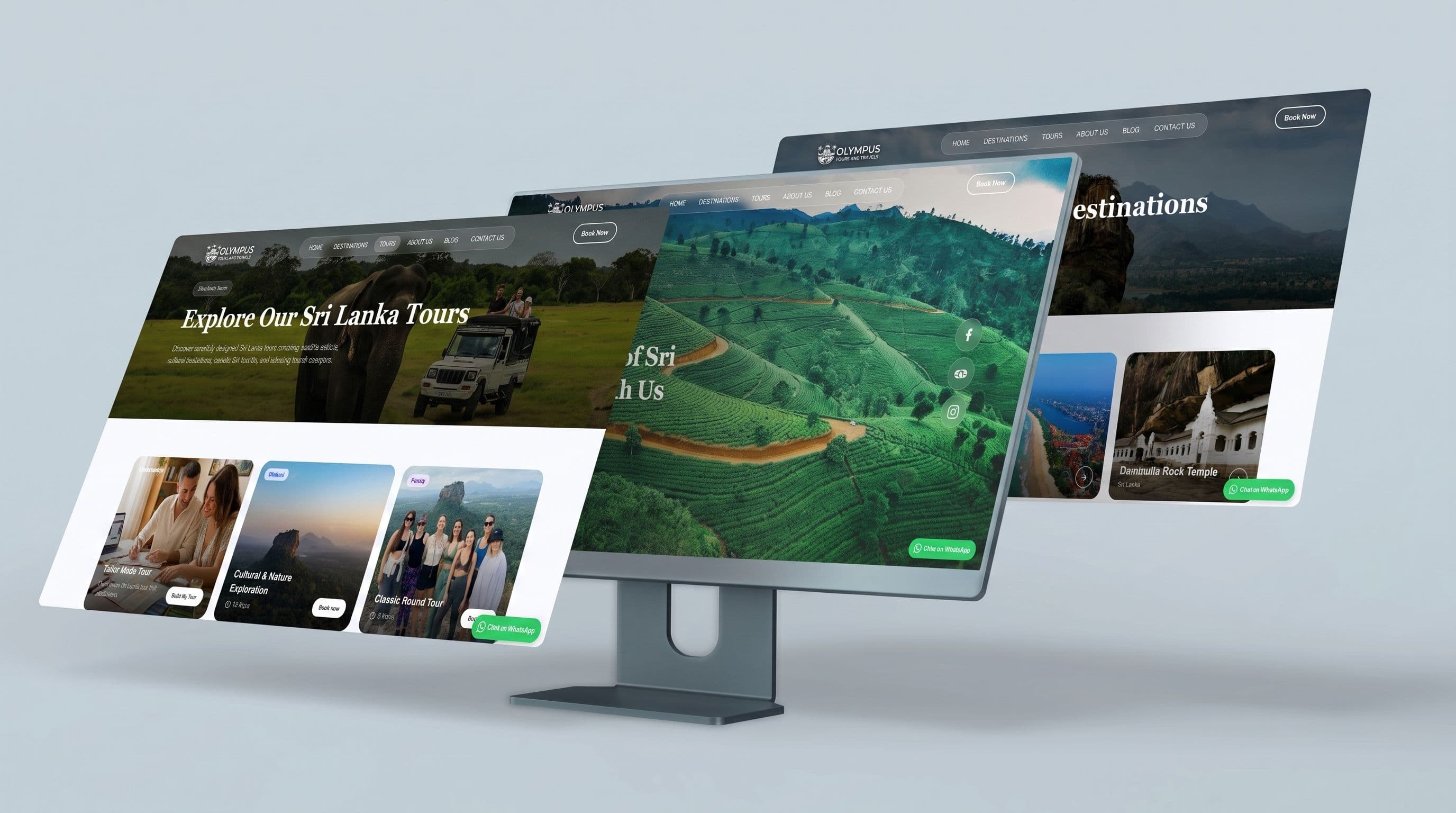 The Olympus Travels website