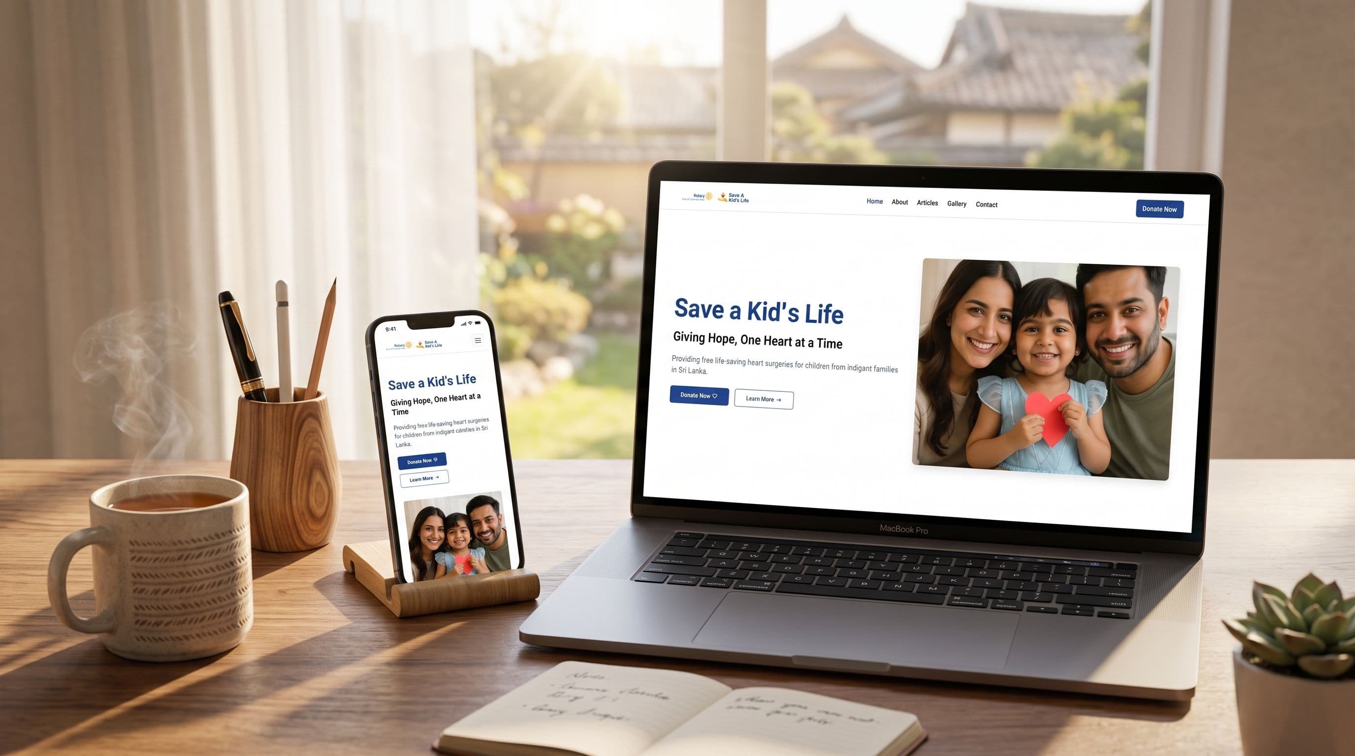 The Save a Kid's Life website